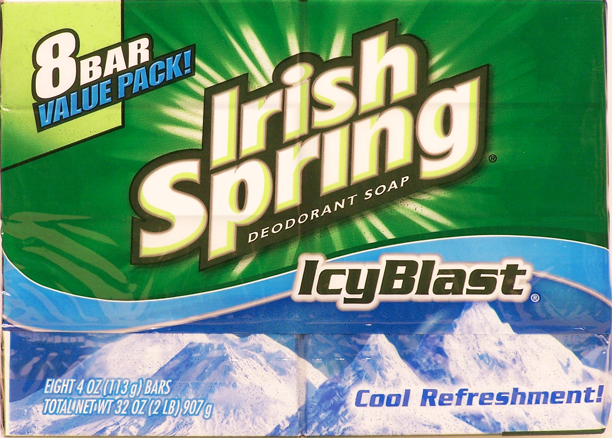 Irish Spring  deodorant soap, icy blast, 3.75-oz. bars Full-Size Picture